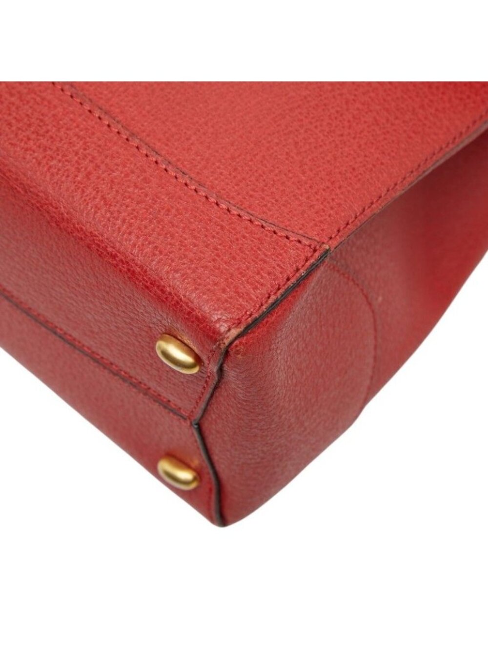 Celine 2-Way Shoulder Bag Top Handle Red Leather - Picture 5 of 10